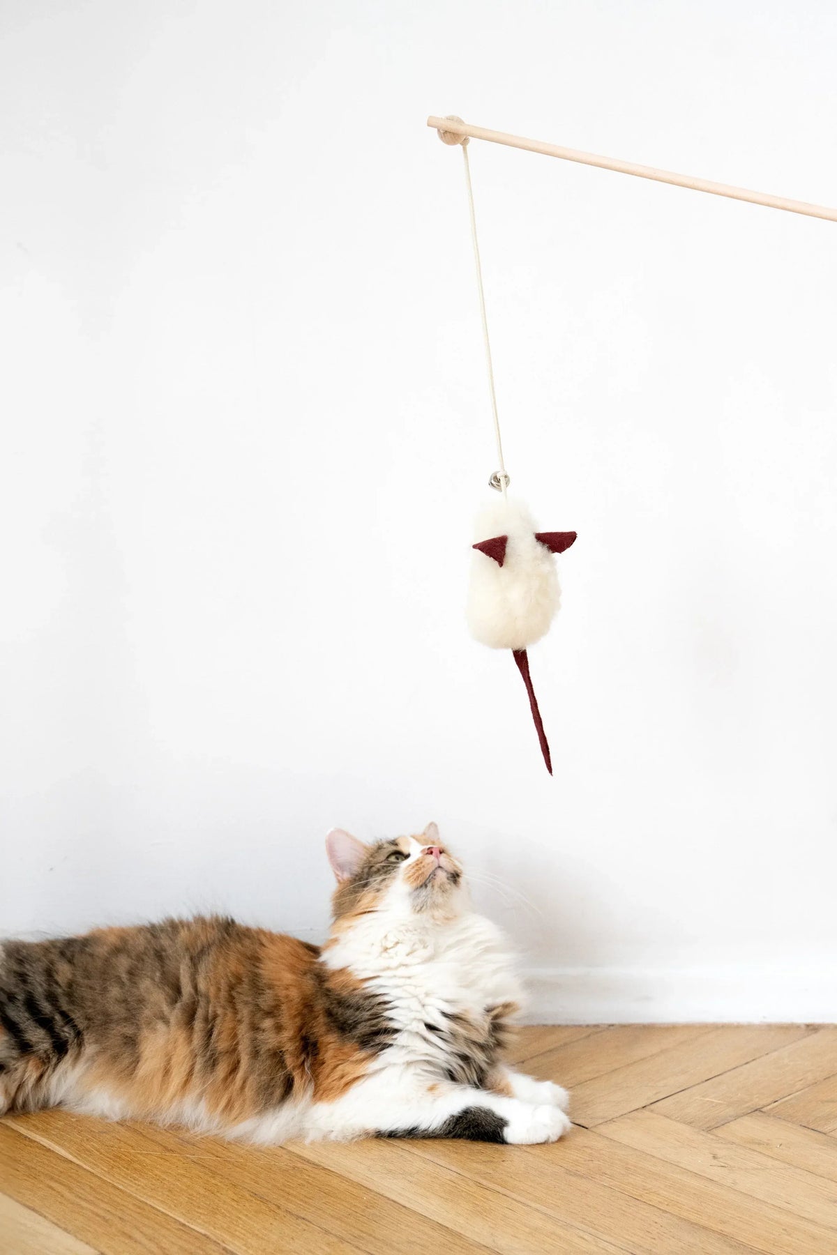 Katzenspielzeug aus natürlichem Schaffell: Maus