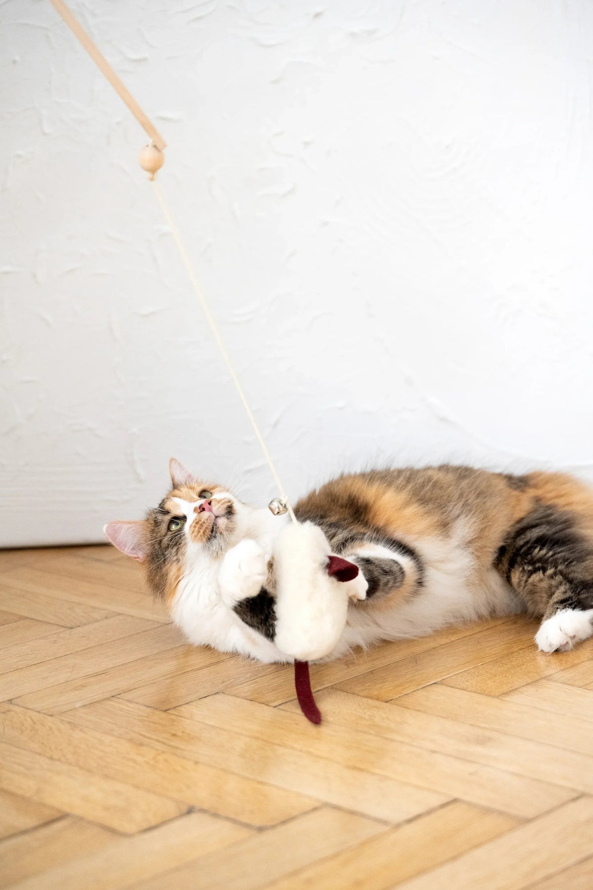 Katzenspielzeug aus natürlichem Schaffell: Maus